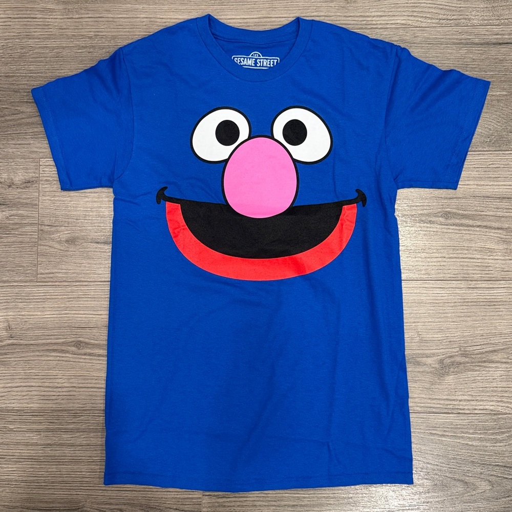Sesame Street Big Face Super Grover Tee Men’s Size Small